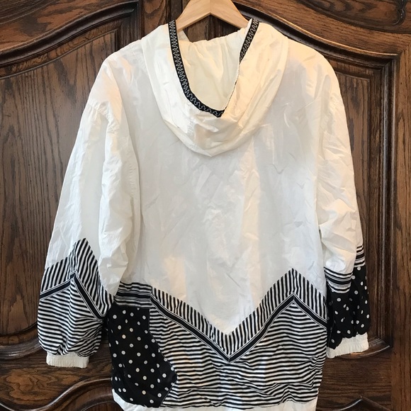 Vintage Giacca Sport Jacket Black White Size XL - Picture 4 of 5